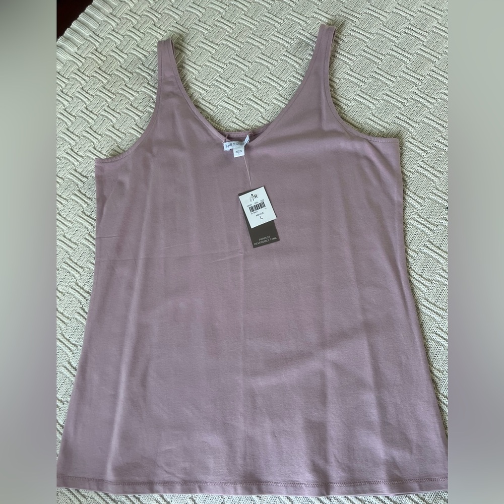 NWT J Jill reversible tank top in dark mauve size large
